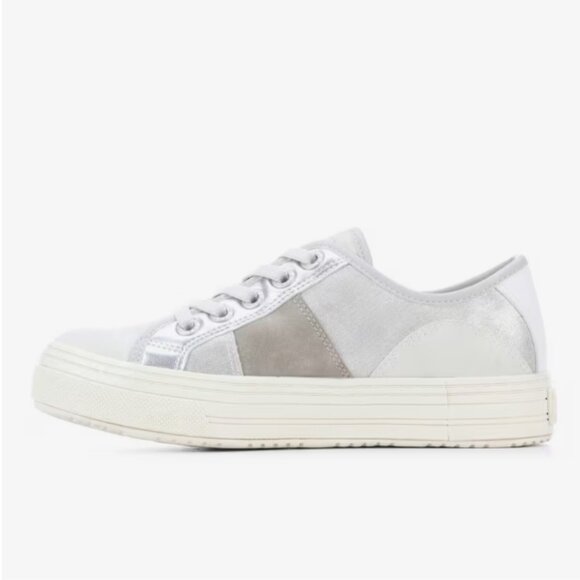 NEW BLOWFISH MALIBU Super Smile Color Block Sneakers for women in silver 7252m1 - Picture 10 of 13
